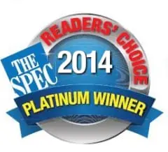 Hamilton Spectator Readers Choice Platinum Award 2014 Carpet and Upholstery Cleaning
